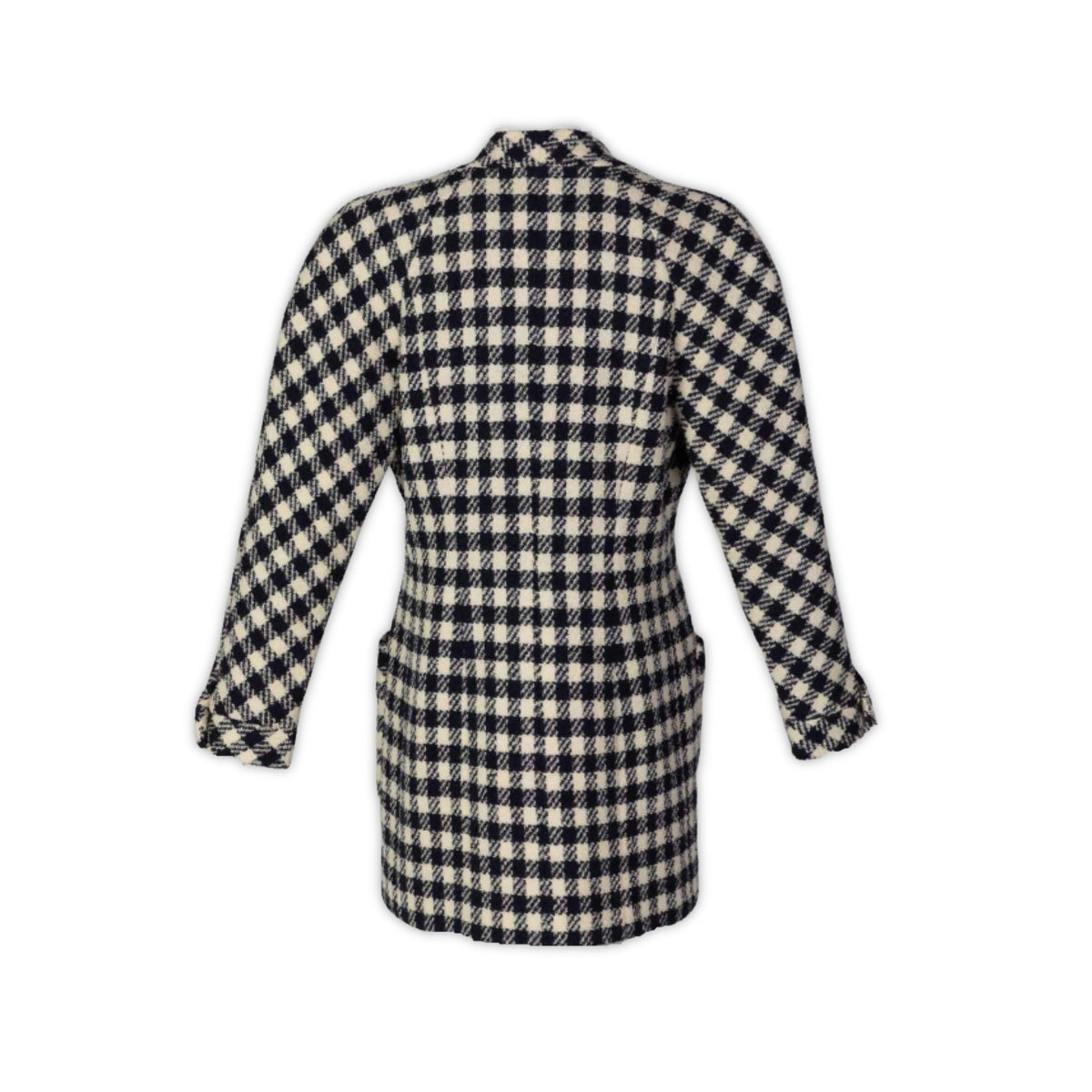 CHANEL Black & White Wool Cardigan | Size 40FR