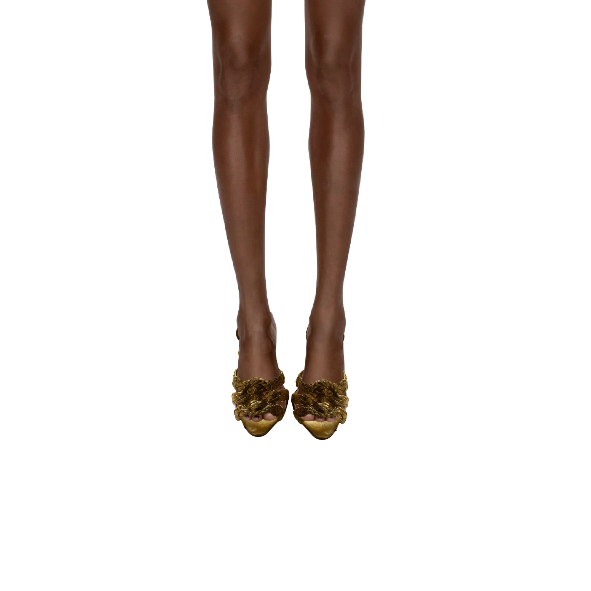 CHRISTIAN LOUBOUTIN Gold Braided Heels | Size 38.5 – theREMODA