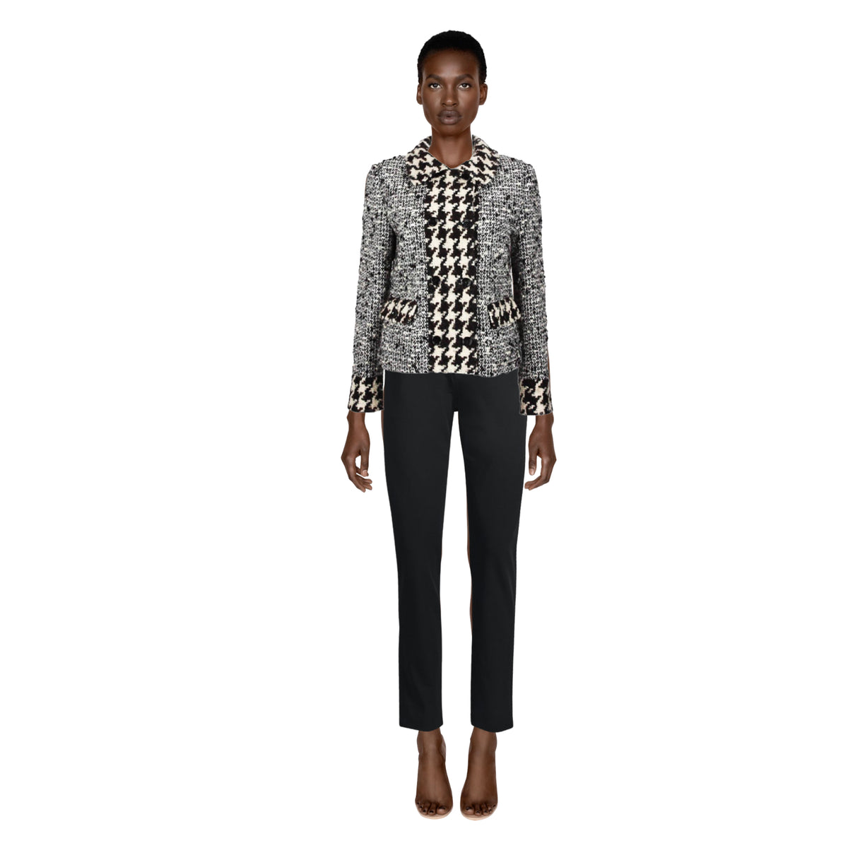 DOLCE & GABBANA Boucle Wool Double-Breasted Jacket | Size EU 44