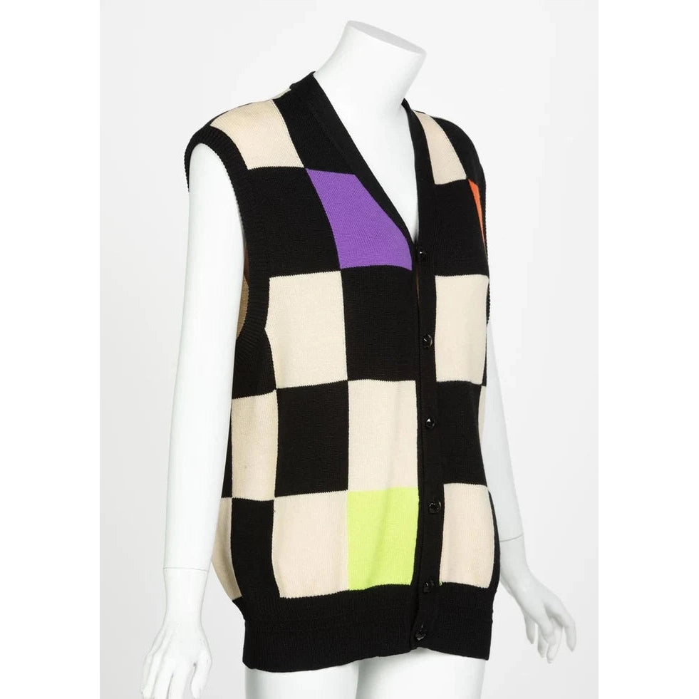 Pre-Owned Gianni Versace Colorblock Sweater Vest, 1980s - theREMODA