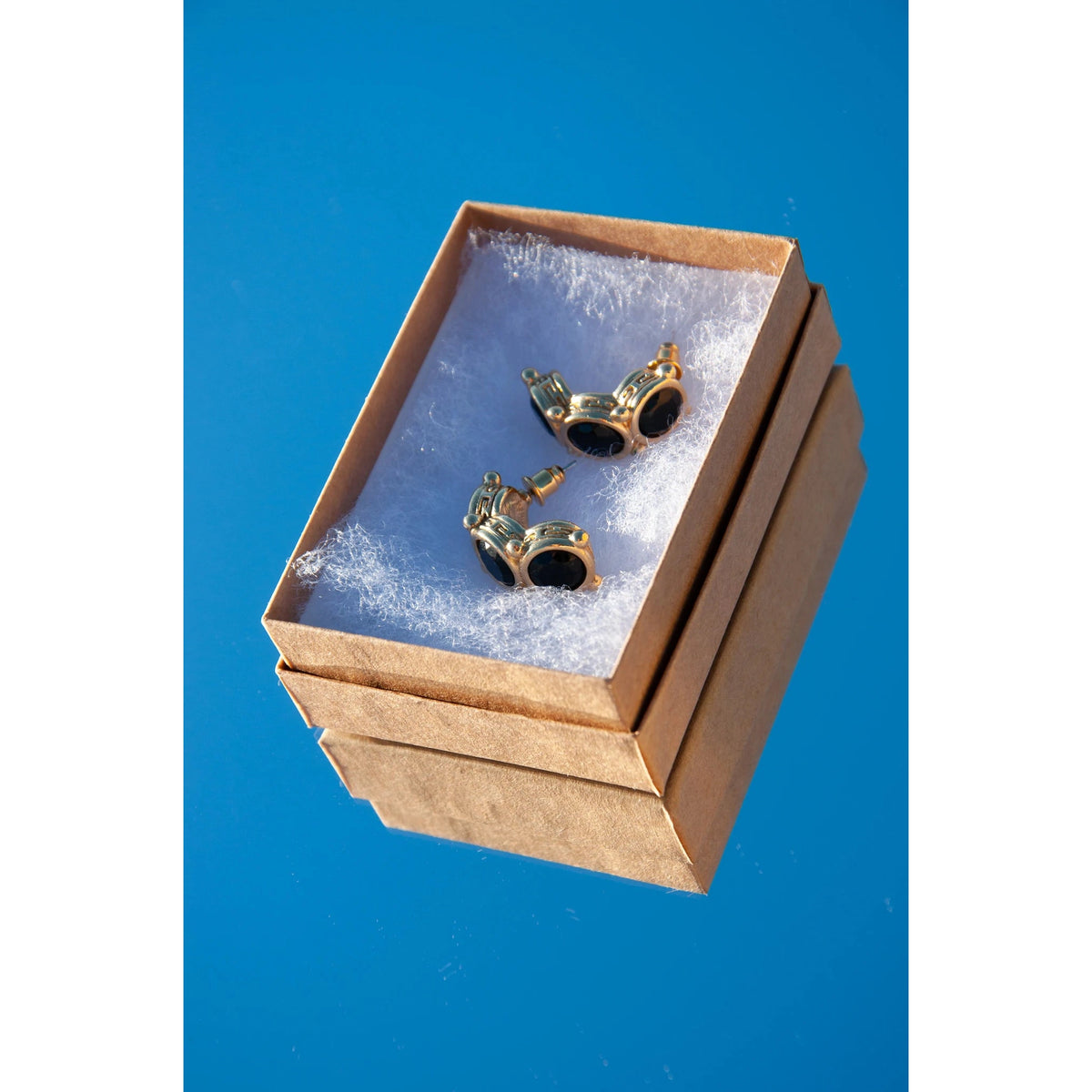 Pre-loved GIVENCHY Vintage 1980s Gold and Black Earrings - theREMODA