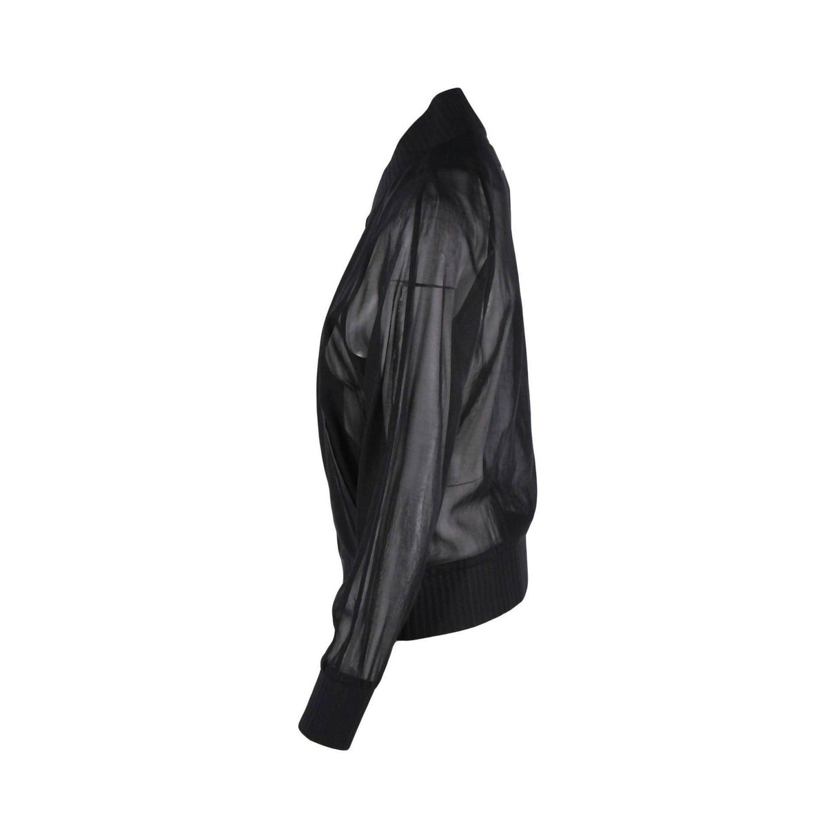 MAISON MARTIN MARGIELA Black Sheer Cotton Bomber Jacket | Size US 6 - IT 38 - theREMODA