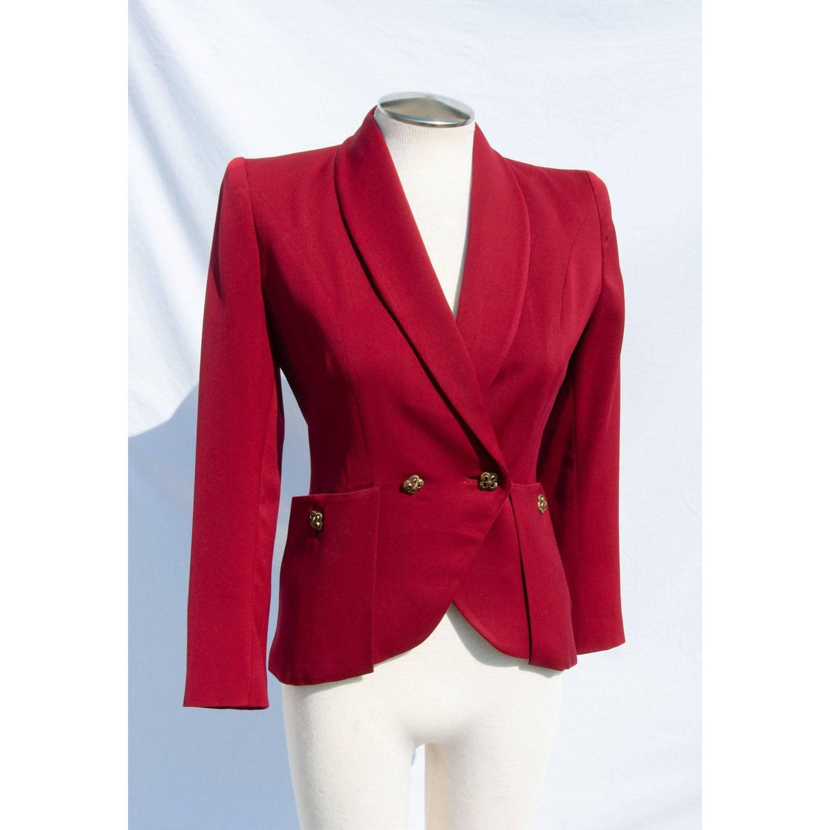 NOBILITY JRS 1940's Maroon Red Jacket | Size S-M - theREMODA