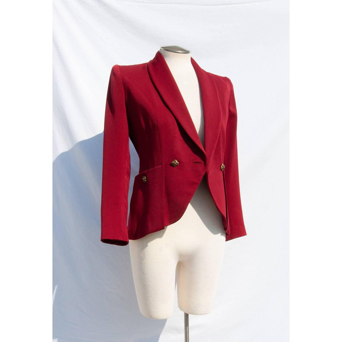 NOBILITY JRS 1940's Maroon Red Jacket | Size S-M - theREMODA