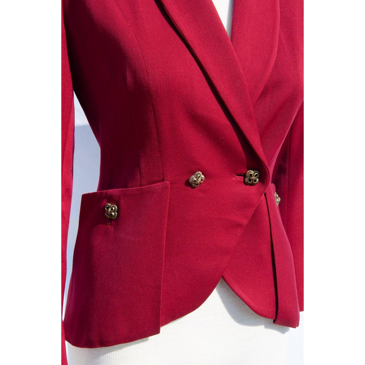 NOBILITY JRS 1940's Maroon Red Jacket | Size S-M - theREMODA