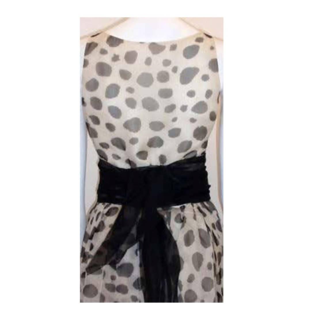 Pre-loved CHRISTIAN DIOR Chiffon Polka Dot Gown | Size 29 - theREMODA