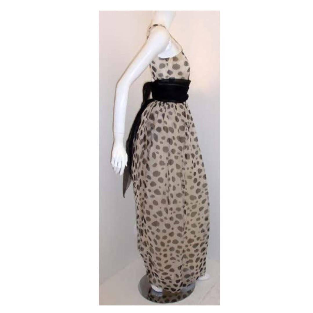 Pre-loved CHRISTIAN DIOR Chiffon Polka Dot Gown | Size 29 - theREMODA
