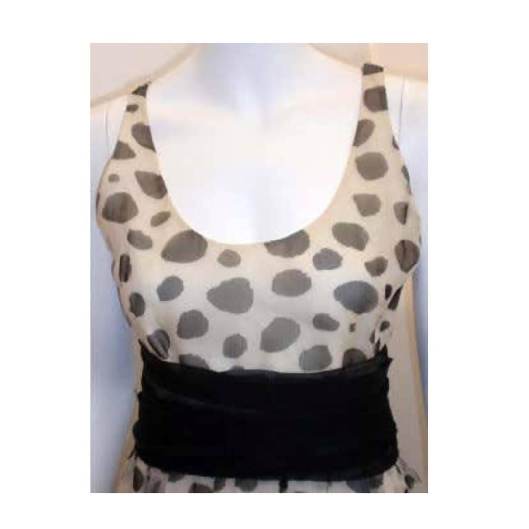 Pre-loved CHRISTIAN DIOR Chiffon Polka Dot Gown | Size 29 - theREMODA