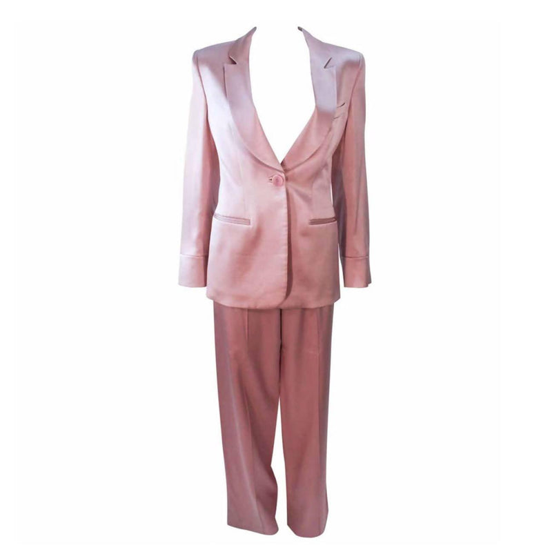 Pre-loved GIORGIO ARMANI Pink Mauve Silk Pant & Body Suit | EU 42 - theREMODA