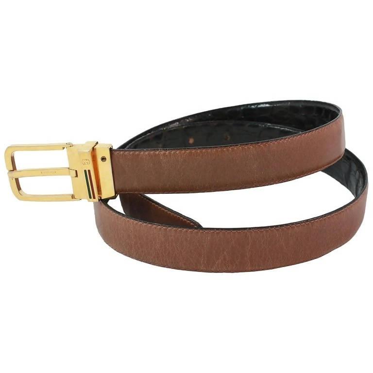 Gucci alligator belt sales