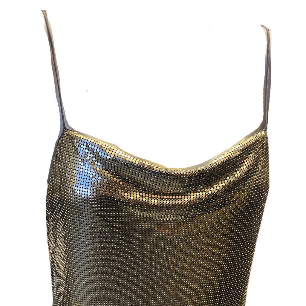 Pre-Owned ALICE + OLIVIA Gold Chain Link Dress | Size 2 - theREMODA