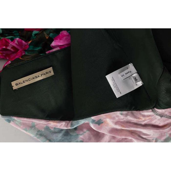 Pre-Owned BALENCIAGA Nicolas Ghesquière Floral Silk One Shoulder Top Spring 2008 - theREMODA