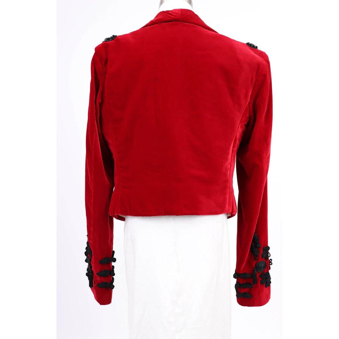 Pre-Owned BOLERO 1980's Custom Red Velvet Jacket |  M/L/XL - theREMODA