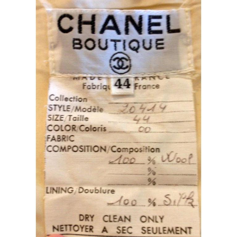 Pre-Owned CHANEL 1980s 2 pc Cream Wool Skirt Set | Size 44 - theREMODA