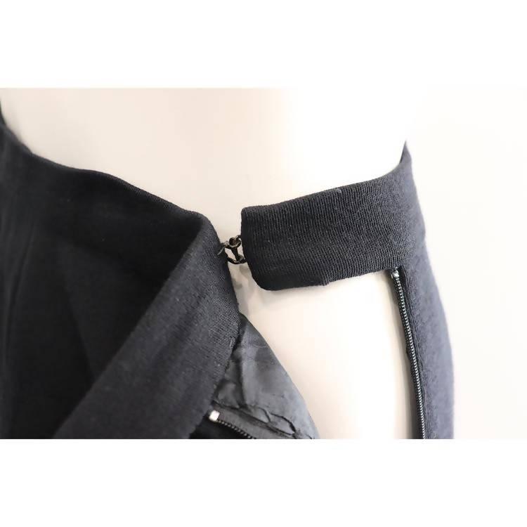 Pre-Owned CHANEL Navy Blue Double Knit Jacket and Skirt Set | Size EU 40 - theREMODA