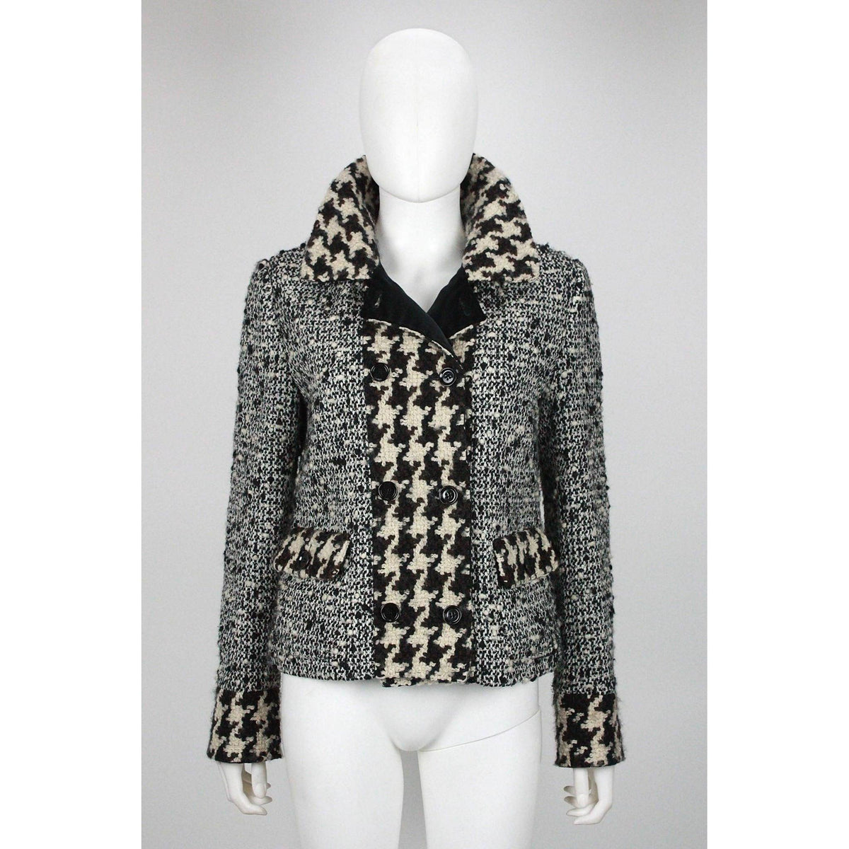 Pre-Owned DOLCE & GABBANA Boucle Wool Double-Breasted Jacket | Size EU 44 - theREMODA