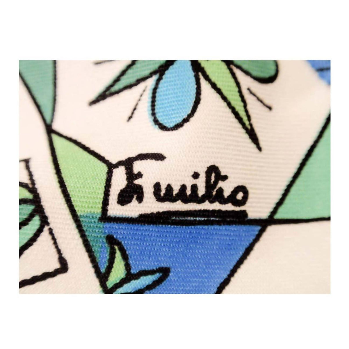 Pre-Owned EMILIO PUCCI 1970's Mint Green & White Cotton Print Jacket | US 12 - theREMODA