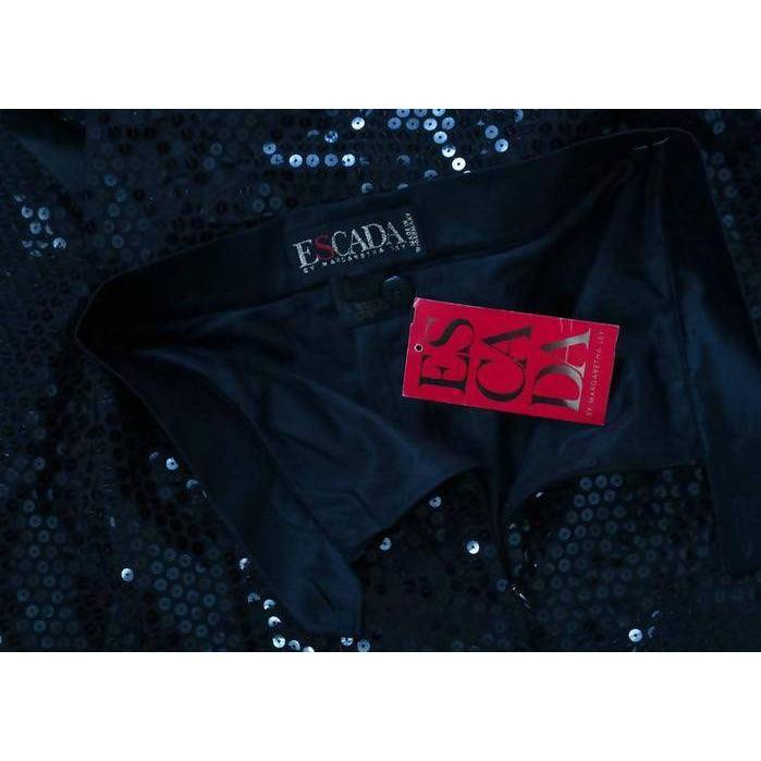 Pre-Owned ESCADA Black Sequin Stirrup Pants | US 2/4 - EU 36 - theREMODA