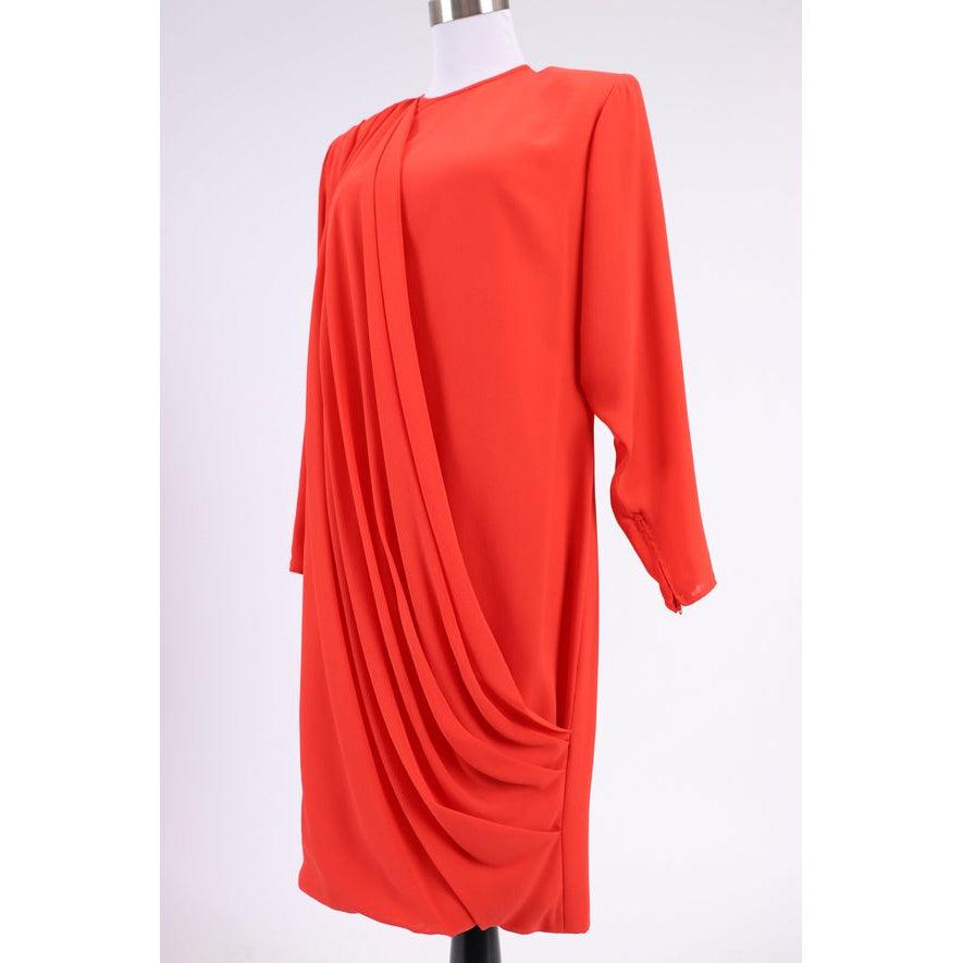 Pre-Owned GALANOS 80's Tangerine Silk Dress | Size S/M - theREMODA