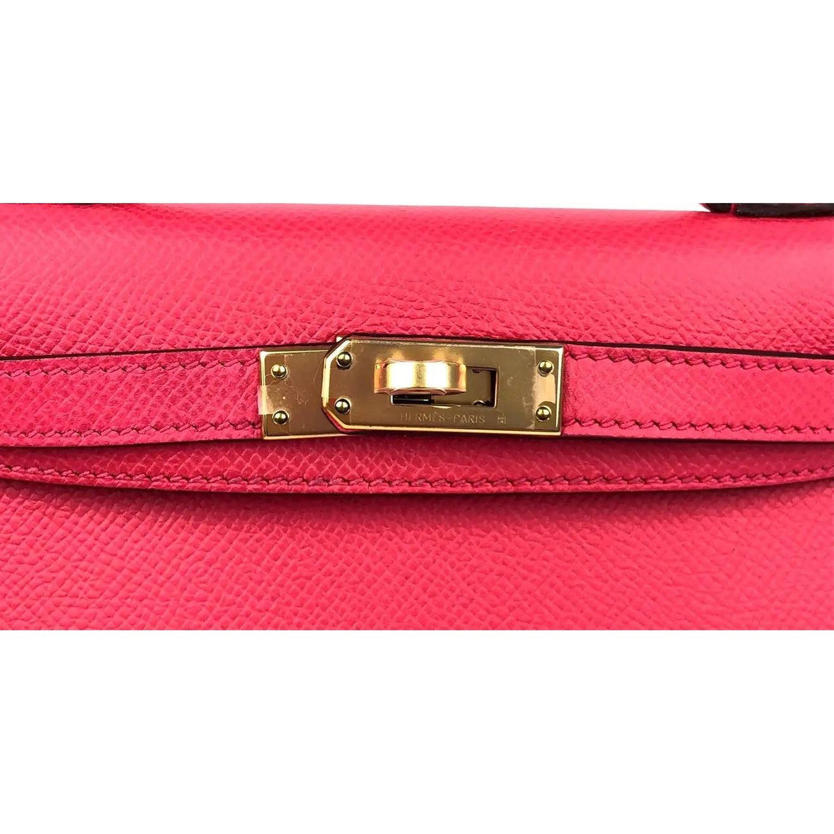 Pre-owned HERMES Kelly Mini 20 Rose Pink Epsom Bag - theREMODA