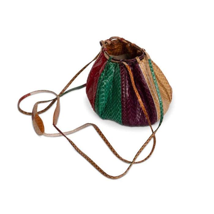 JUDITH LEIBER Multicolored Snakeskin Beach Ball Shoulder Bag