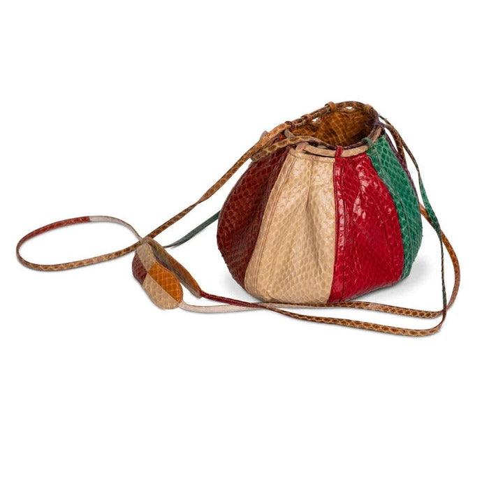 Pre-owned JUDITH LEIBER Multicolored Snakeskin Beach Ball Shoulder Bag, 1980s - theREMODA