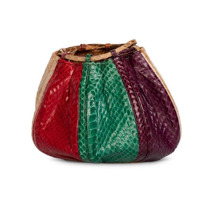 Pre-owned JUDITH LEIBER Multicolored Snakeskin Beach Ball Shoulder Bag, 1980s - theREMODA