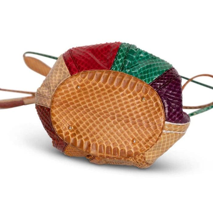Pre-owned JUDITH LEIBER Multicolored Snakeskin Beach Ball Shoulder Bag, 1980s - theREMODA