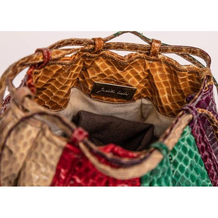 Pre-owned JUDITH LEIBER Multicolored Snakeskin Beach Ball Shoulder Bag, 1980s - theREMODA