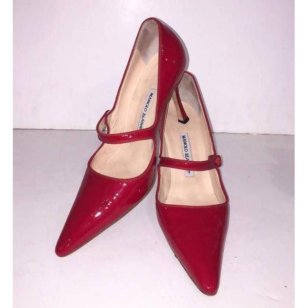 Louis Vuitton Leather Mary Janes Red Leather. Size S18