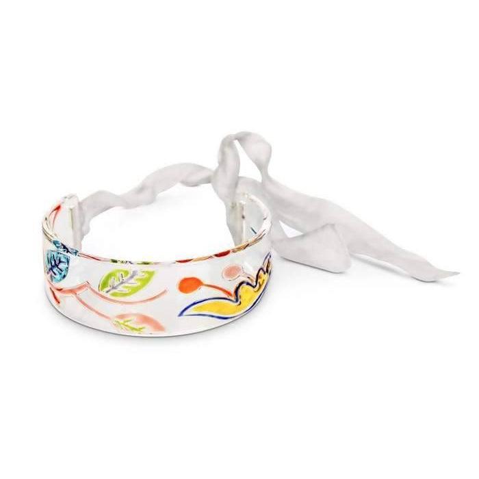 Pre-Owned MIU MIU Lucite Painted Choker Necklace - theREMODA