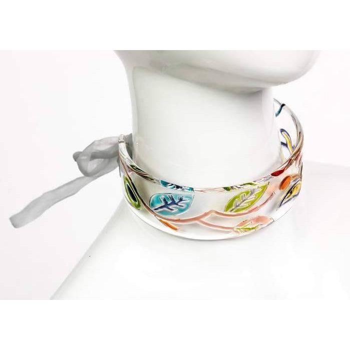 Pre-Owned MIU MIU Lucite Painted Choker Necklace - theREMODA