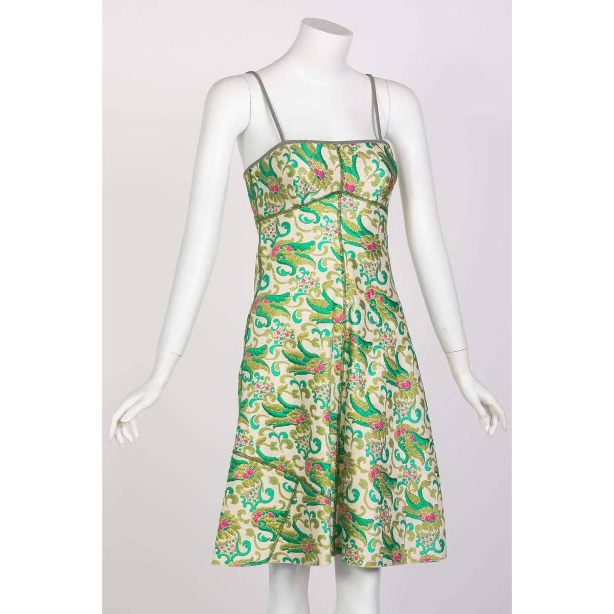 Pre-Owned PRADA Green Spring 2003 Sleevless Dress | US 2 - IT 38 - theREMODA