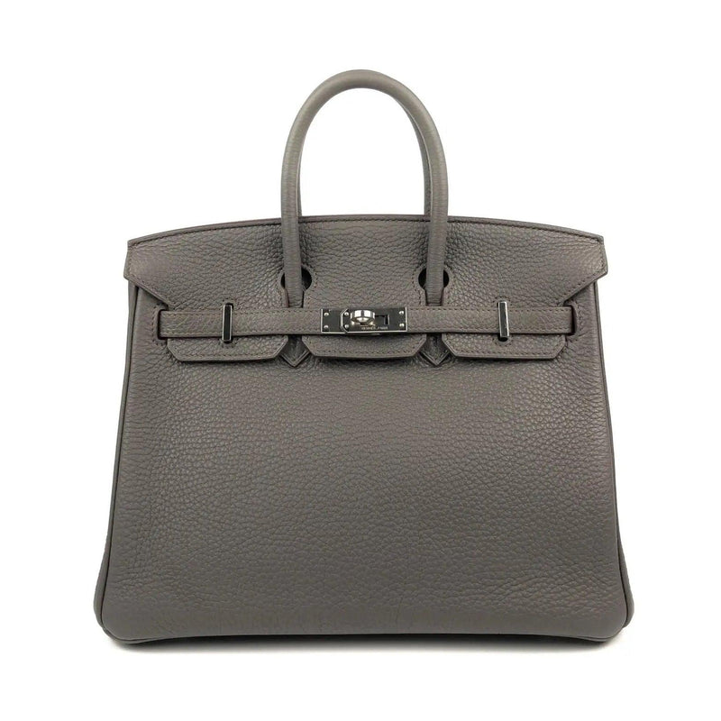 Hermès - Authenticated Birkin 25 Handbag - Leather Grey Plain for Women, Never Worn, with Tag