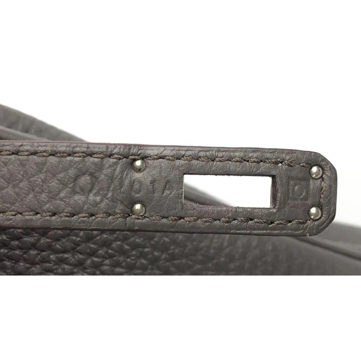 Pre-owned Rare HERMES Birkin 25 Etain Gray Togo Leather Bag - theREMODA