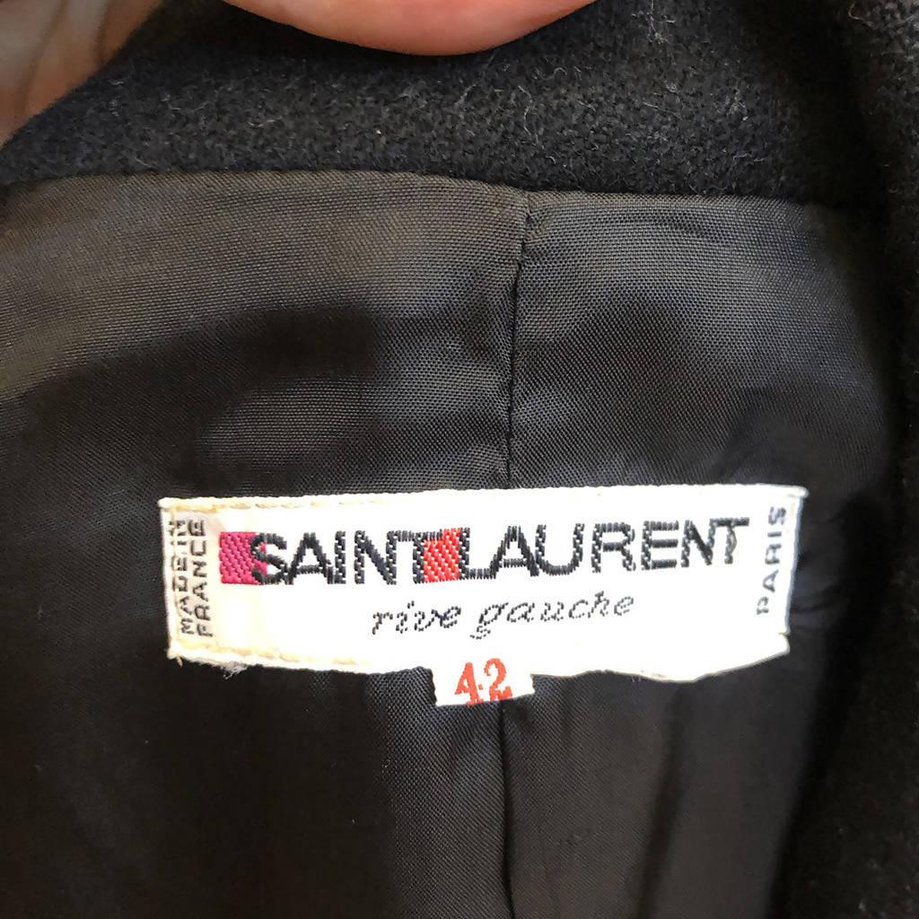 Pre-Owned SAINT LAURENT Black Classic Wool Jacket | Size M - theREMODA