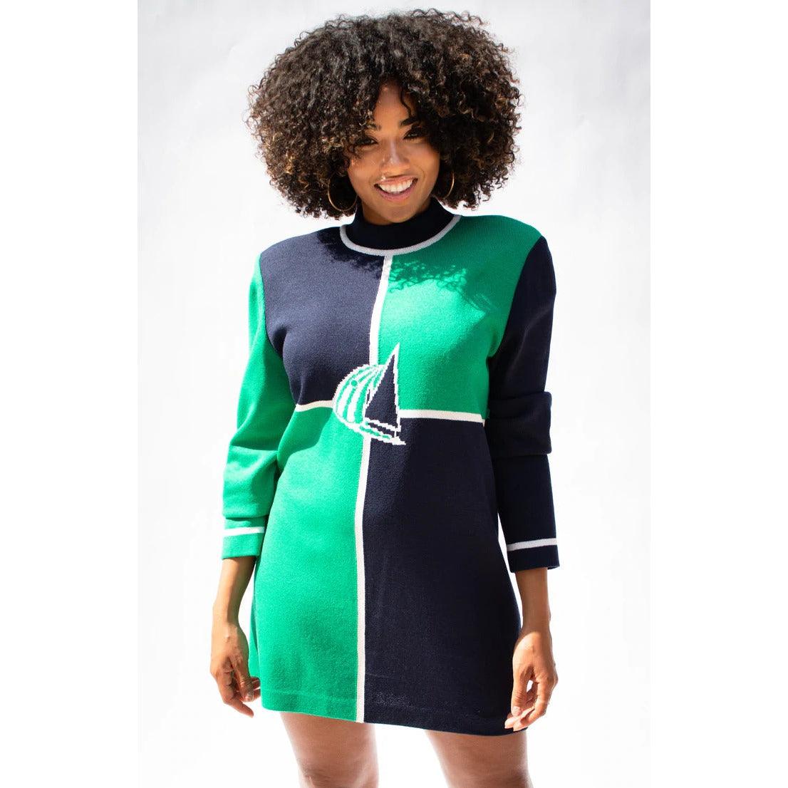Pre-Owned ST. JOHN 1980's Knit Mini Sweater Dress |  M/L - theREMODA