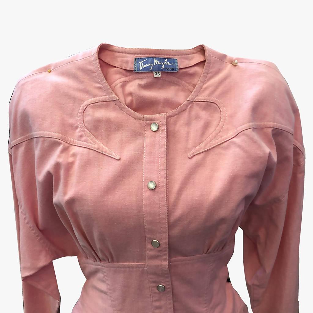 Pre-Owned THIERRY MUGLER Pink Cotton Jumpsuit | Size EU 36 - theREMODA