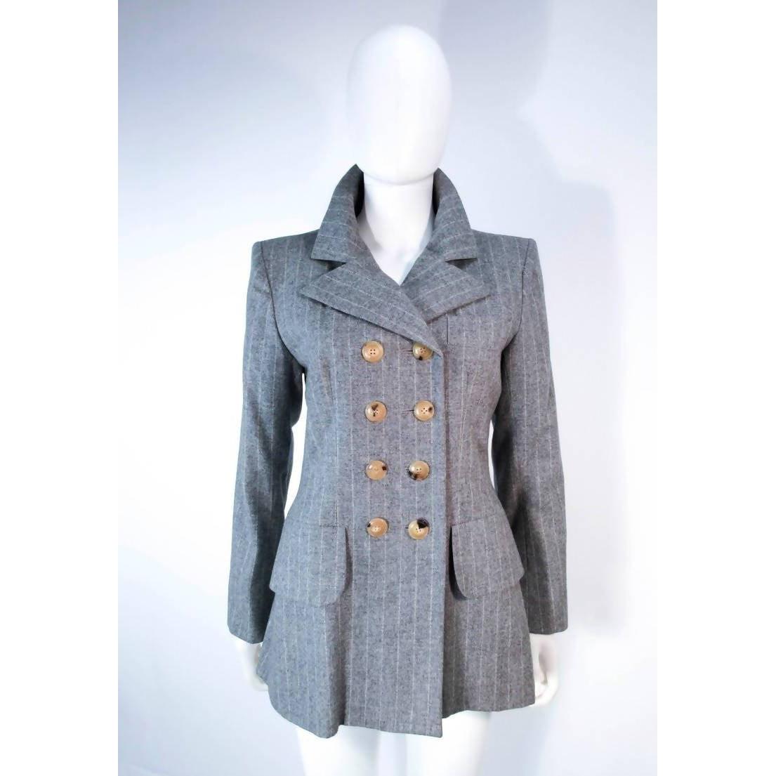 Pre-owned YVES SAINT LAURENT Grey Wool Trouser Set - theREMODA