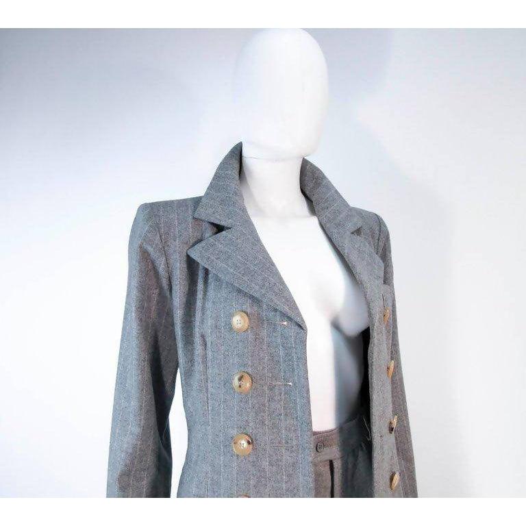 Pre-owned YVES SAINT LAURENT Grey Wool Trouser Set - theREMODA