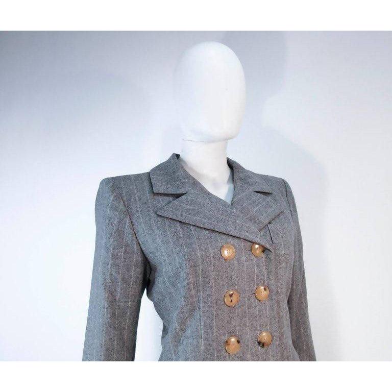 Pre-owned YVES SAINT LAURENT Grey Wool Trouser Set - theREMODA