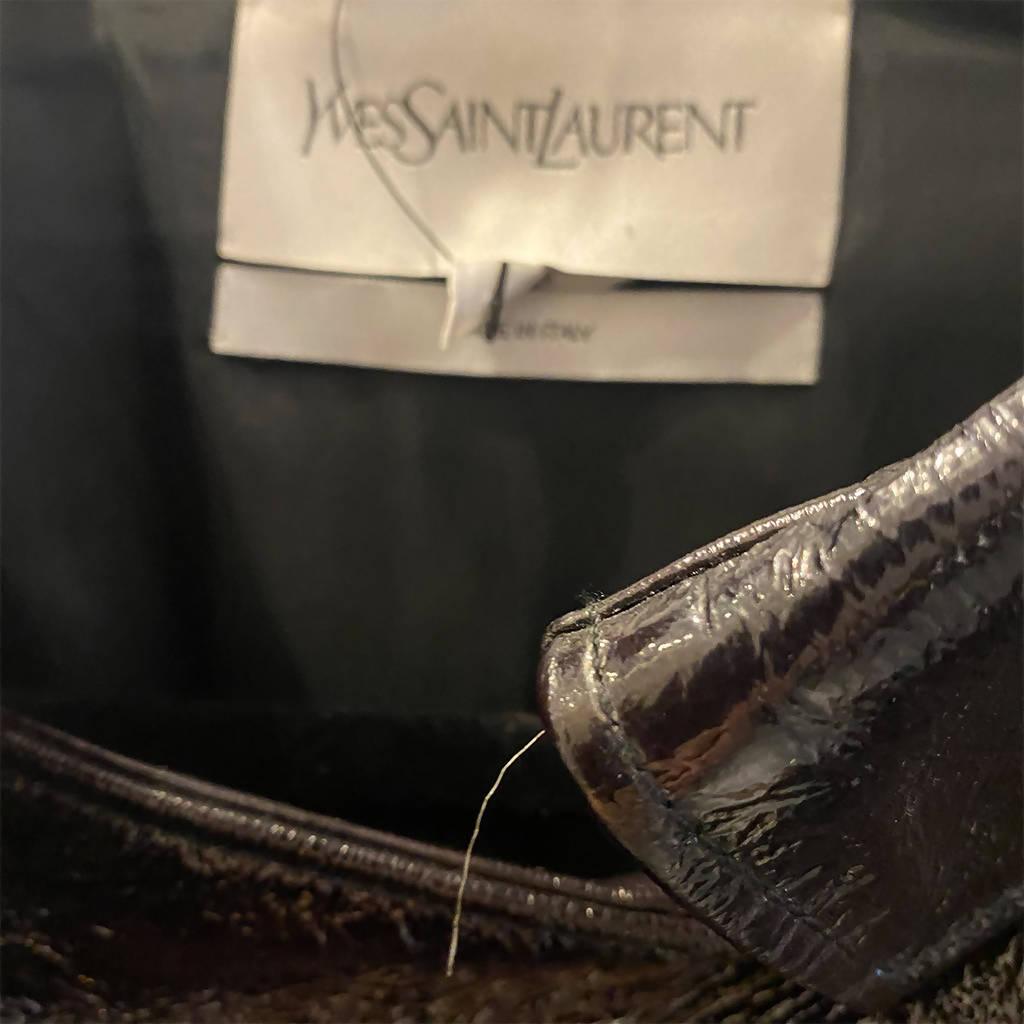 Pre-Owned YVES SAINT LAURENT Patent Leather Jacket | Size 42 - theREMODA
