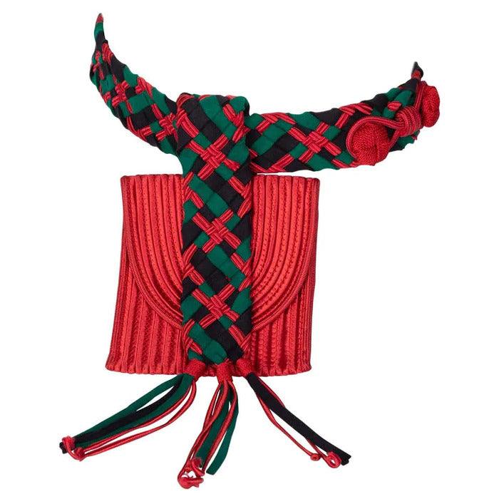 YVES SAINT LAURENT Red Green Passementerie Tassel Belt Bag Ysl