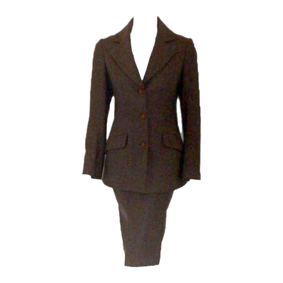VIVIENNE WESTWOOD 2000's Brown Two-Piece Jacket and Pencil Skirt - theREMODA