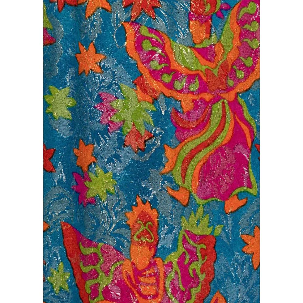 YVES SAINT LAURENT Silk Brocade Jacket Butterfly Skirt Ensemble Runway, 1989 - theREMODA