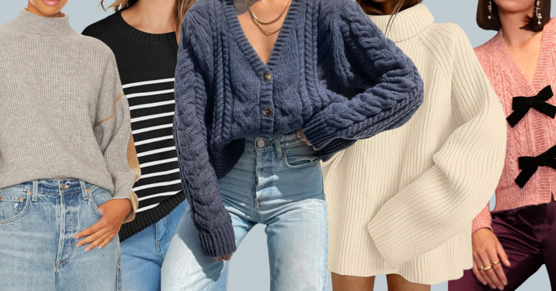 Get  Ready  for  Fall  with  Our  Favorite Sweater  Styles