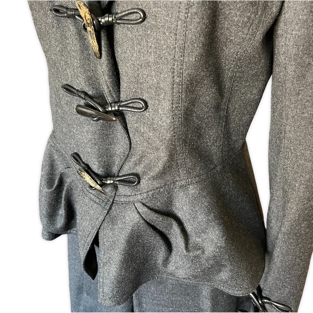 GALLIANO Grey Suit | Size US 6