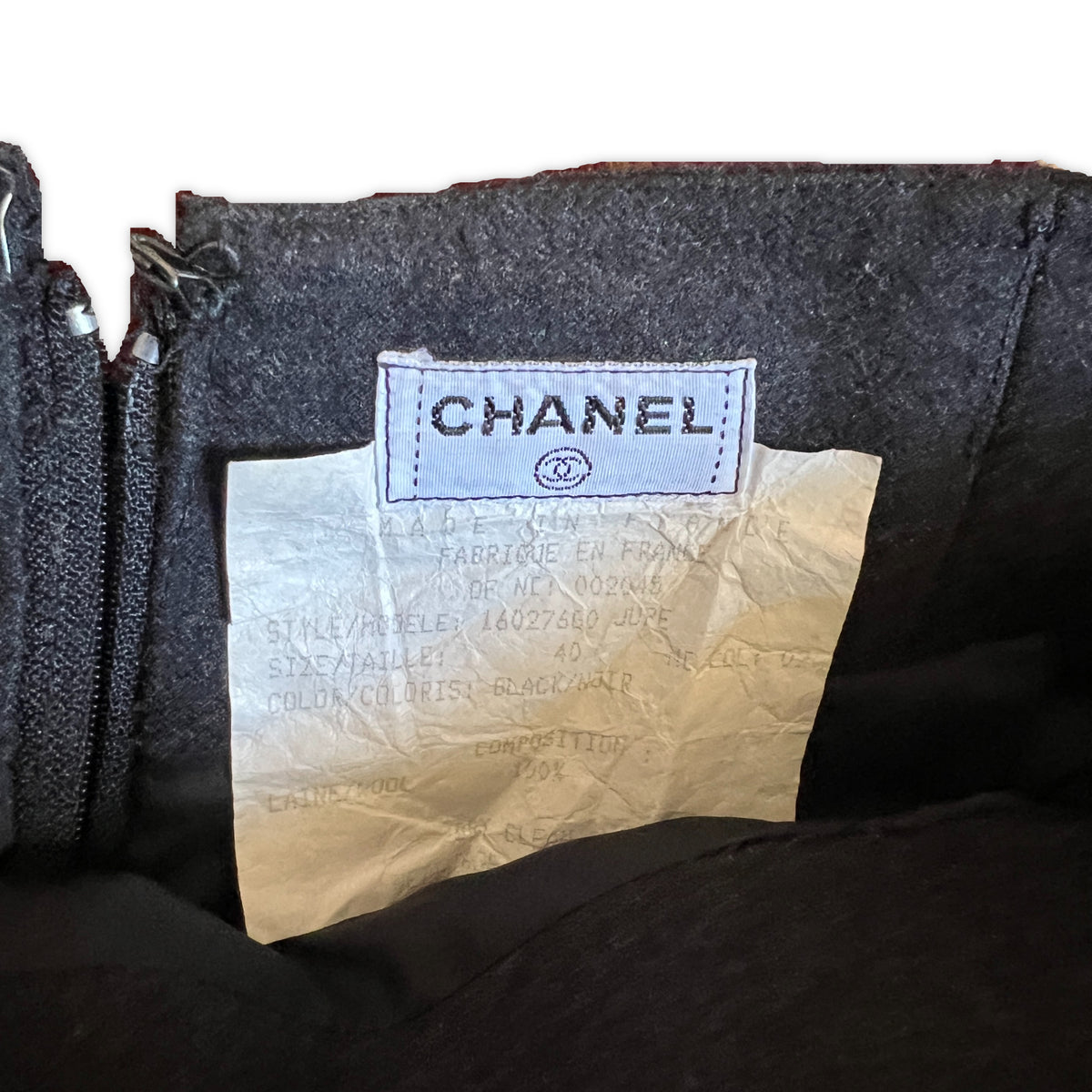 CHANEL Charcoal Grey Wool Flannel Midi Skirt | Size 40