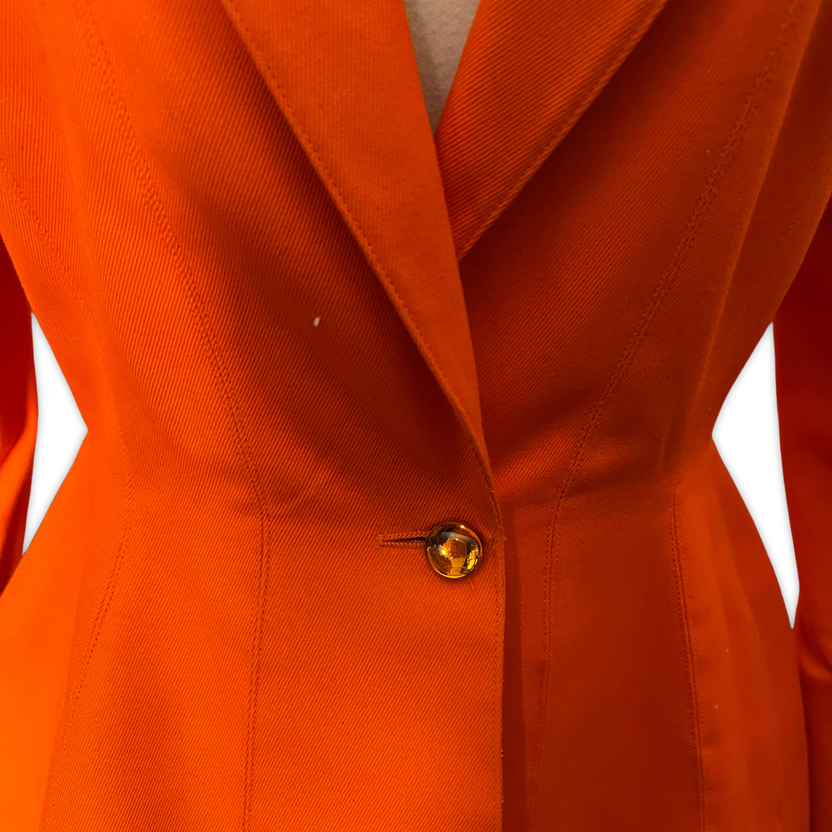 MONTANA Orange Skirt Suit Set | Size 42