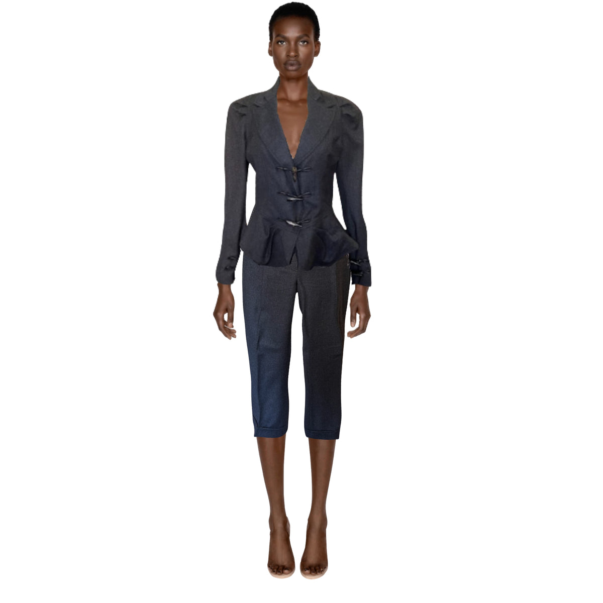 GALLIANO Grey Suit | Size US 6